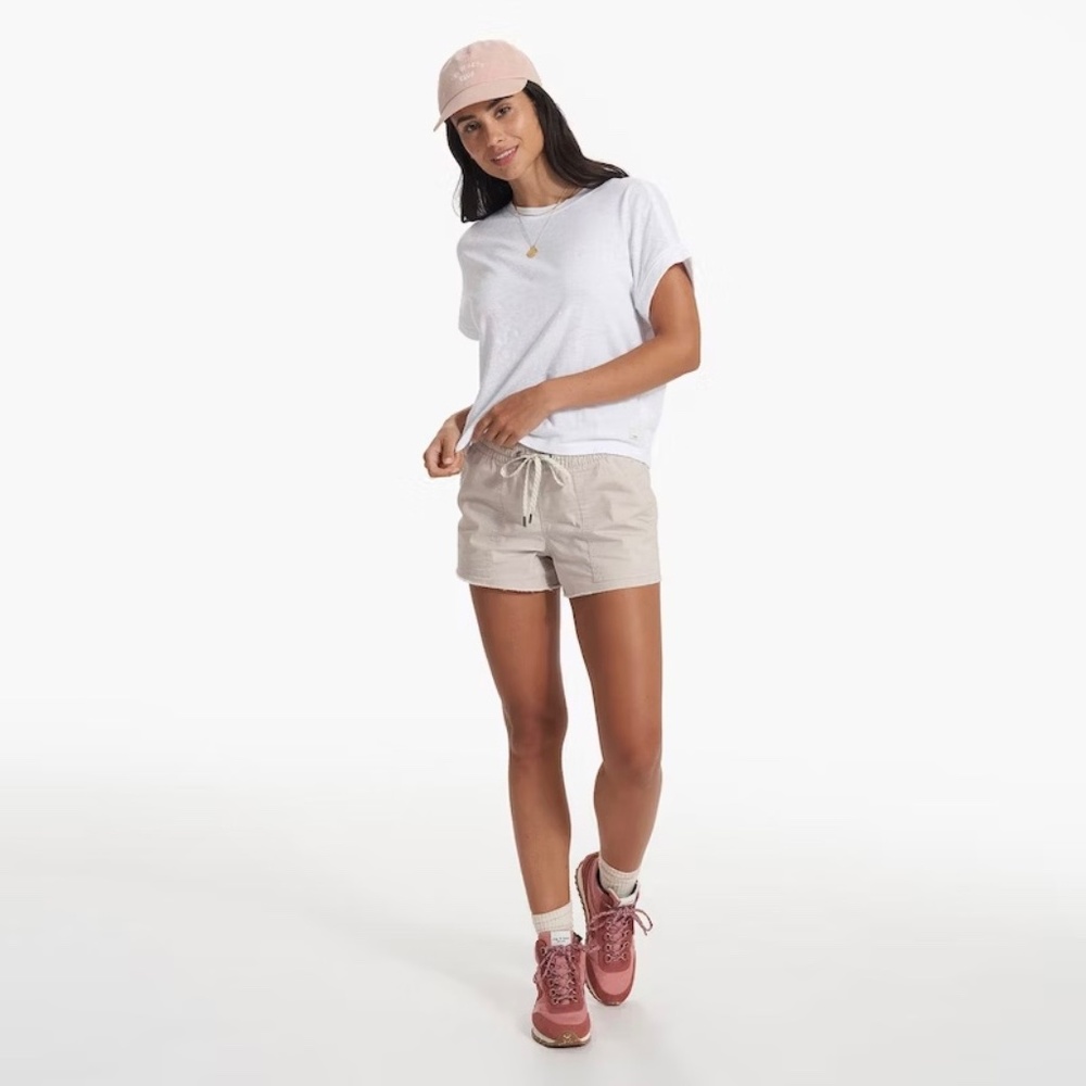 Vuori Vintage Ripstop Shorts  White Women's Size XXL NWOT